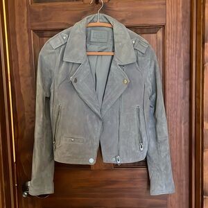 Brand New SL8 without tags. Grey suede leather jacket. Medium